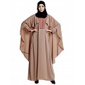 Designer Cape abaya with embroidery work- Beige Designer Cape abaya with embroidery work- Beige